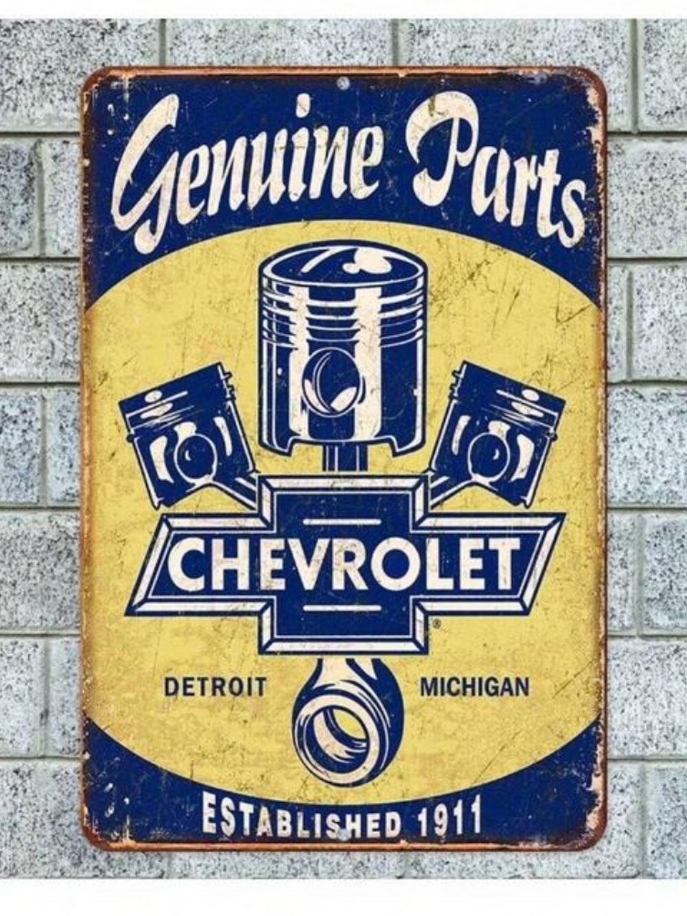 Vintage Metal Chevrolet Wall Decor NEW 🏷️